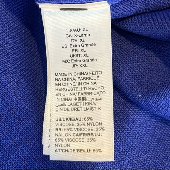 NWT The Drop Gabriela High Side Slit Midi Sweater Dress in Dazzling Blue Size XL - Picture 7 of 8